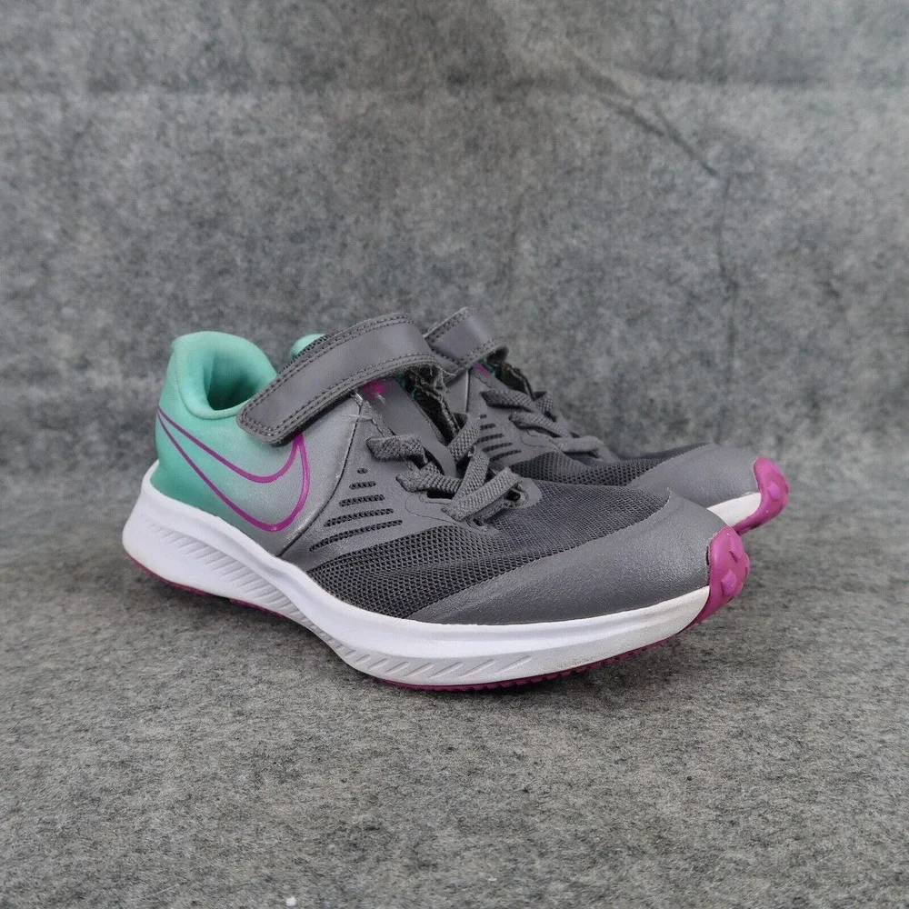 Nike Shoes Kids 1 Athletic Trainers Star Runner Sneakers Grey Blue Easy On Girls